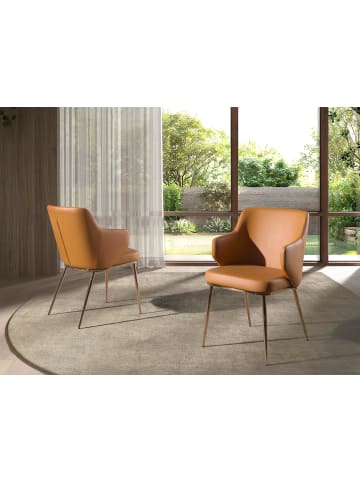 Angel Cerdá Stuhl 4162 in Braun/Rosa – (B)51 x (H)80 x (T)62 cm