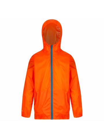 Regatta Regenjacke mit Packbeutel Kids in Blaze Orange