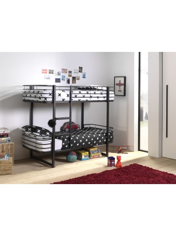 58 aufm Kessel ETAGENBETT Karolin 205x166x99 aus Metall in Schwarz