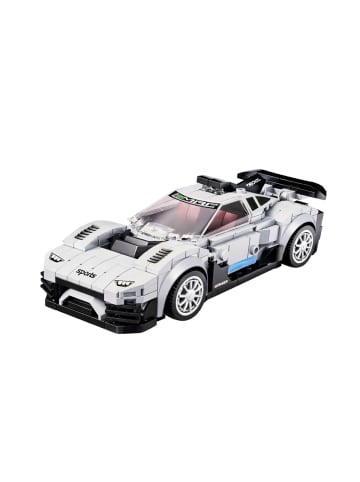 Wisam® 2in1 Rennwagen Roboter Bausteine Weiß 320 Teile