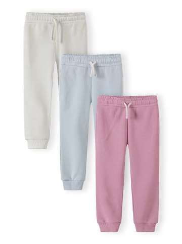 Minoti 3-er Pack Jogger Pants 30FLEECE151 in hellblau