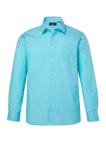 Men Plus Hemd in helles türkis