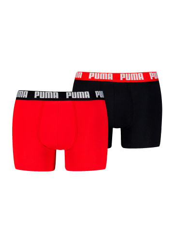 Puma Boxershort 2er Pack in Schwarz/Rot