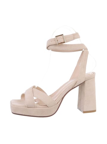 Ital-Design High-Heel Sandalette in Beige