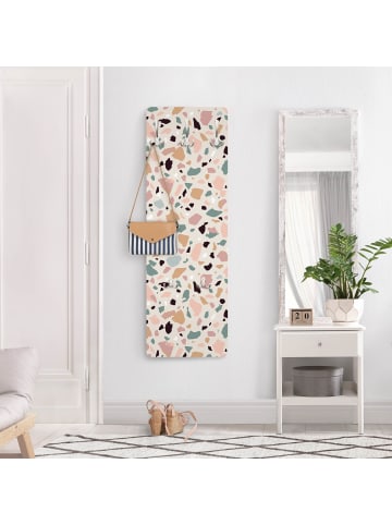 WALLART Garderobe - Terrazzo Muster Napoli in Rosa