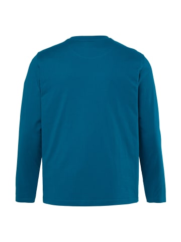 Men Plus Kurzarm T-Shirt in rauchblau
