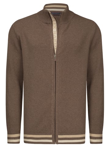 Felix Hardy Stehkragen Strickjacke in braun