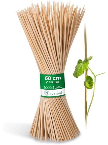 Novatool 1000x Splittstäbe 60 cm x 5,5 mm I Natur I Blumengitter Rankgitter Git in Natur