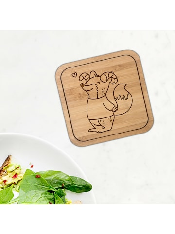 Mr. & Mrs. Panda Glasuntersetzer Widder Astologie ohne Spruch in Transparent