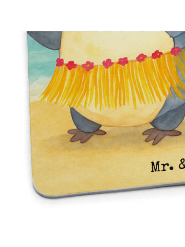 Mr. & Mrs. Panda Tischuntersetzer Pinguin Kokosnuss Design mit S... in Weiß