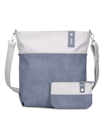 Zwei Jana Schultertasche 33 cm in nubuk sky