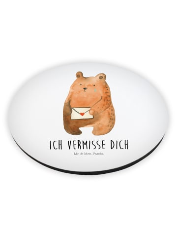 Mr. & Mrs. Panda Rund Magnet Bär Vermissen mit Spruch in Weiß