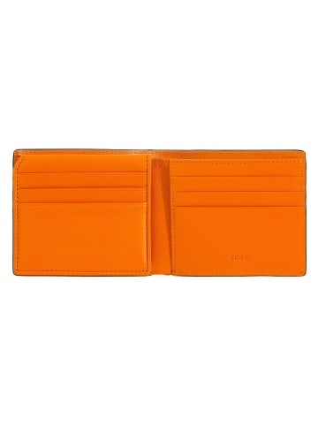 DuDu Up! Geldbörse RFID Schutz Leder 10.5 cm in black-orange