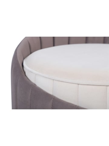 Kayoom Hocker Corvin in elfenbein - taupe