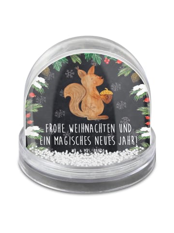 Mr. & Mrs. Panda Schneekugel Eichhörnchen Weihnachten mit Spruch in Kreidetafel