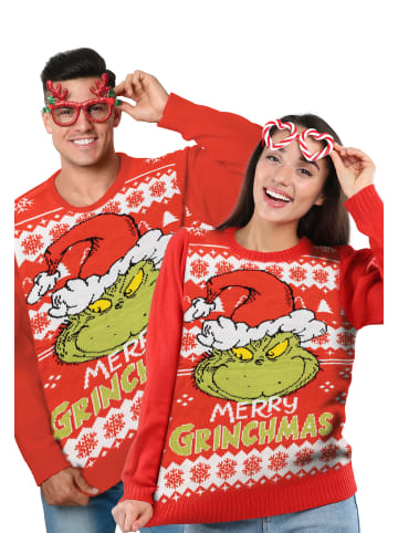 The Grinch The Grinch Merry Grinchmas Ugly Christmas Sweater in rot
