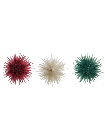 Beliani 3er-Set LED Deko GROVLAN in Bunt/Rosa/Grün