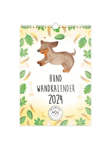 Mr. & Mrs. Panda A4 Wandkalender 2024 Hund Collection mit Spruch in Weiß