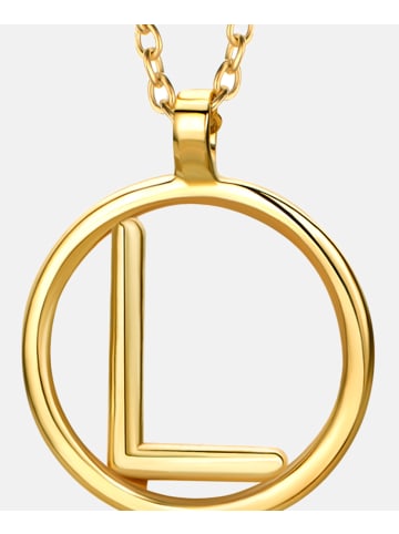 Diamant L'éternel Kette aus 375 Gelbgold Buchstabe L
