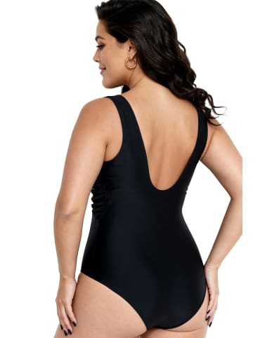 Ulla Popken Badeanzug in schwarz