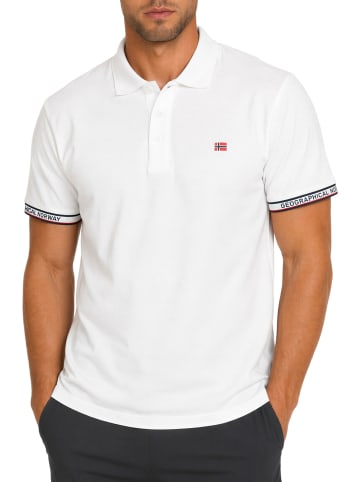 Geographical Norway Herren Regular Fit Polohemd in White