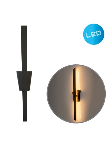 näve LED Wandleuchte "TREVOR" in schwarz - (L)10 cm x (B)4.5 cm x (H)62 cm - EEK D