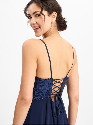 SWING Abendkleid in marine - 0001