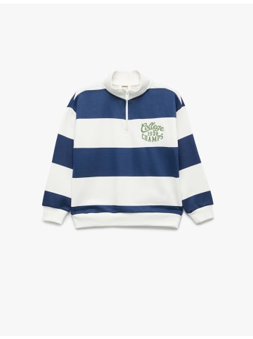 KOTON SWEATSHIRTS in Ekru Gestreift