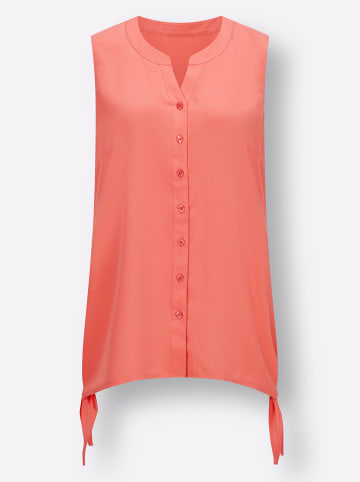 Sieh an! Bluse ohne Arm in koralle