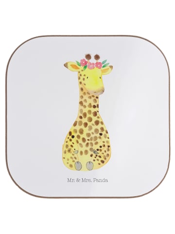 Mr. & Mrs. Panda Untersetzer Tasse Giraffe Blumenkranz ohne Spruch in Weiß