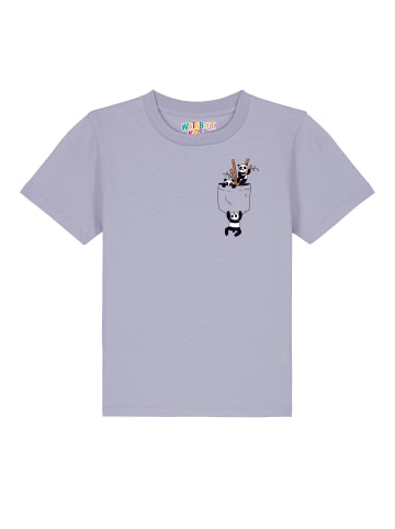 wat? Apparel T-Shirt Pocket Pandas in Lavender