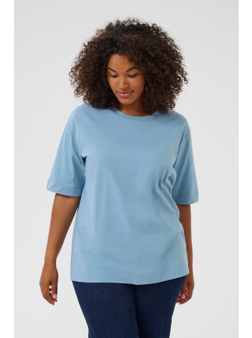 KAFFE curve T-Shirt kurzarm KCmina Loose fit in Windward Blue