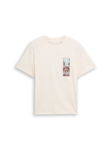 TOM TAILOR Denim Shirt in ecru mehrfarbig