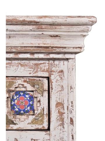 Giner y Colomer Kommode aus Mangoholz und Details aus Keramik in White