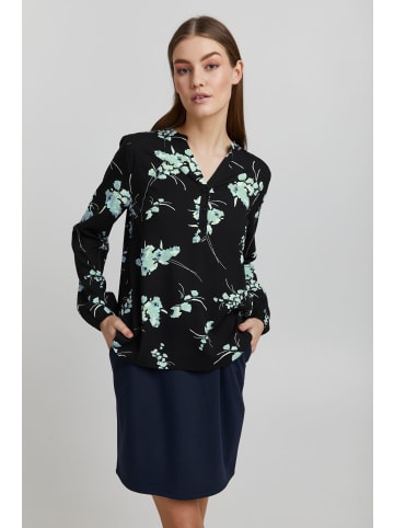 Oxmo Langarmbluse Elvy in Schwarz