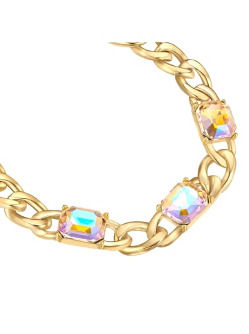 Yokoamii Armband aus Messing mit Glas in gelbgold