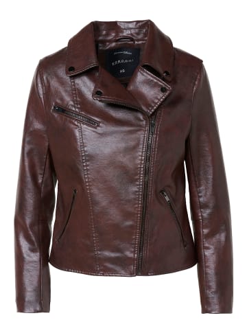 KOROSHI Damen Bikerjacke Kunstleder in braun