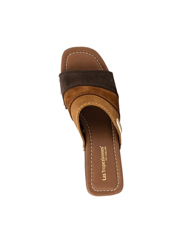 Les Tropéziennes par M Belarbi Polina – Ledersandalen mit Absatz Braun