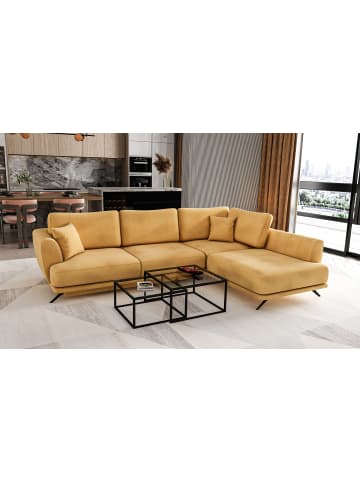 MF Design Lardo Recamiere Rechts in Senfgelb -  (L) 191 x (B) 276 x (H) 90 cm