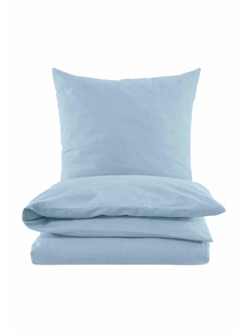 Hessnatur Hessnatur Bettwäsche-Set aus Bio-Baumwolle mit Leinen in nordisch blau