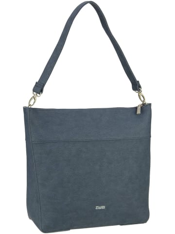 Zwei Beuteltasche Mademoiselle M110 in Nubuk/Blue