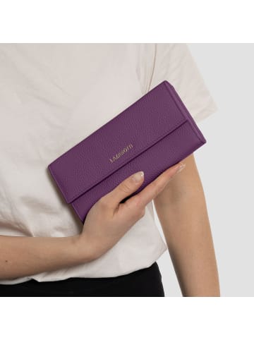Lazarotti Bologna Leather Geldbörse Leder 19 cm in purple