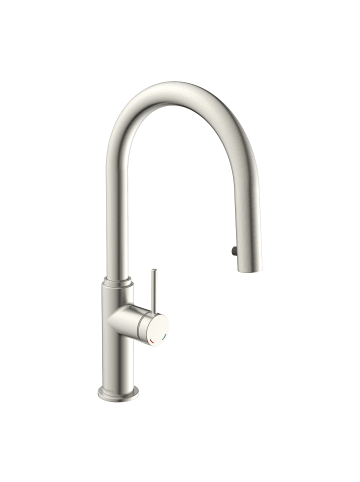 Franz Joseph Schütte BLACKPOOL Spültischarmatur, Edelstahloptik, mit herausziehbarem Auslauf