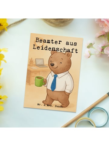 Mr. & Mrs. Panda Grußkarte Beamter Leidenschaft Design mit Spruch in Weiß