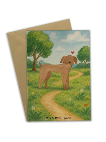 Mr. & Mrs. Panda Klappkarte Hund Dogge Design ohne Spruch in Weiß