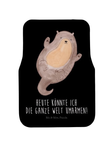 Mr. & Mrs. Panda Fahrer Autofußmatte Otter Umarmen mit Spruch in Schwarz