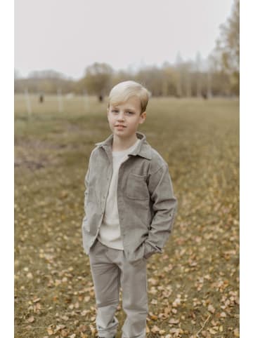 leevje Cordhemd mit Brusttasche in green