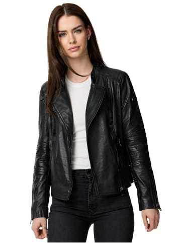 Tazzio Lederjacke "F523" - in Schwarz