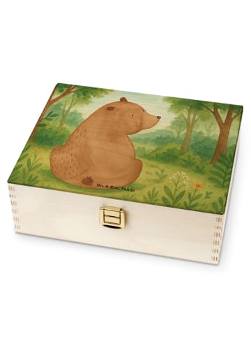 Mr. & Mrs. Panda Teebox Bär Schulterblick Design ohne Spruch in Weiß