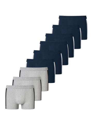 Schiesser Retro Short / Pant 95/5 Stretch - Organic Cotton in Dunkelblau / grau